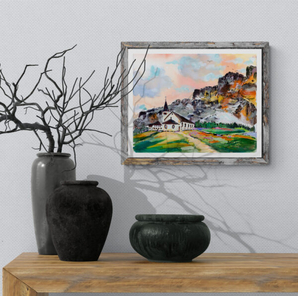 Spring In The Valley Italian Alps Watercolors - Image 5