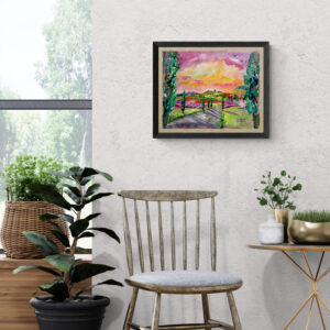 Landscape Italian Countryside Umbria Villages Watercolors Wall True Size