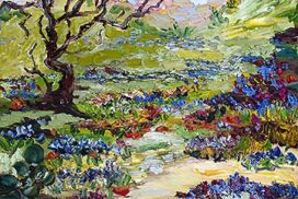 Springtime Symphony Texas Landscape Oil On Canvas M