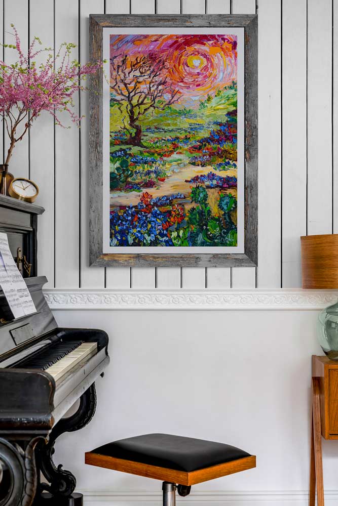 Springtime Symphony Texas Landscape Oil On Canvas Wall 2
