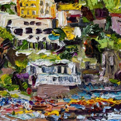 Italian Art Amalfi Beach detail