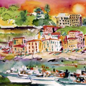 Italian Art Sorrento Amalfi Coast Small Watercolors of Italy