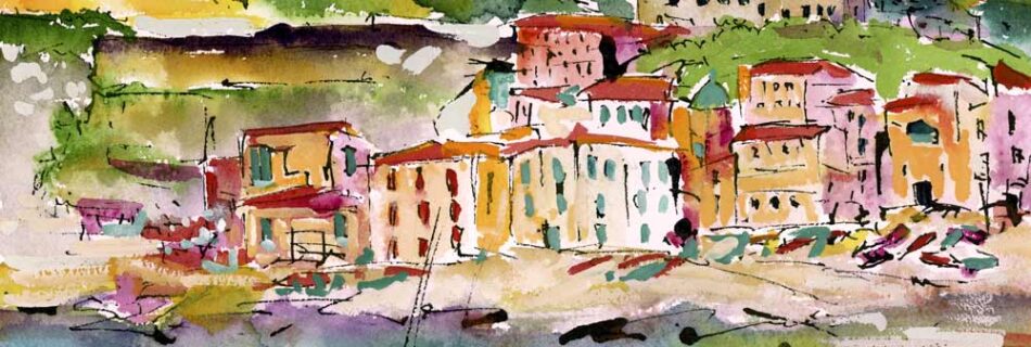 Italian Art Sorrento Amalfi Coast Small Watercolors of Italy