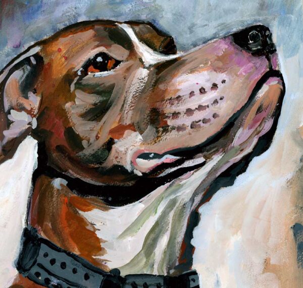 Dog Portrait My Name Is Good Boy detail