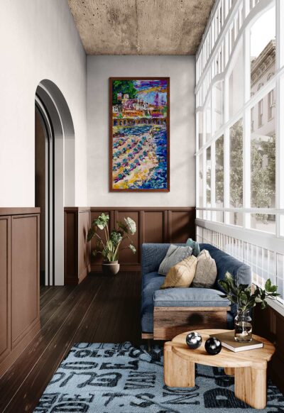 Swirls of Summer on the Amalfi Coast Oil Painting