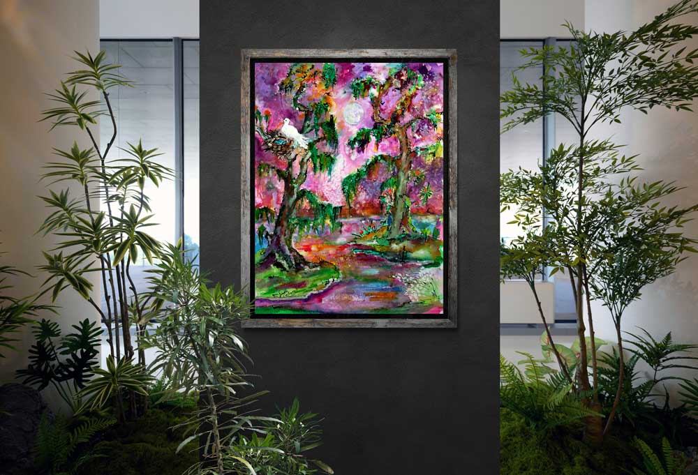 Enchanted Forest Under Moonlit Sky