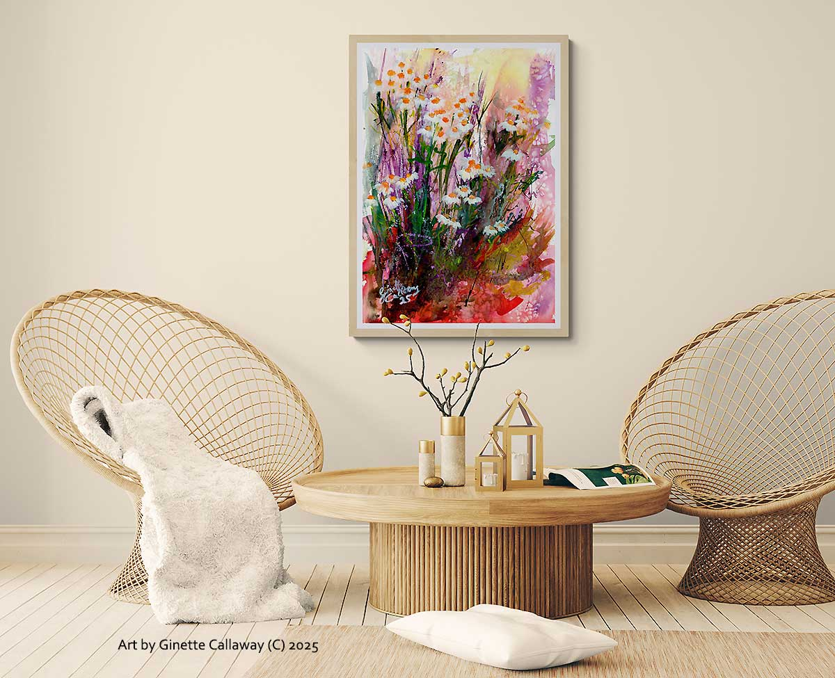 Chamomile Medicinal Beauty Watercolors Large Prints