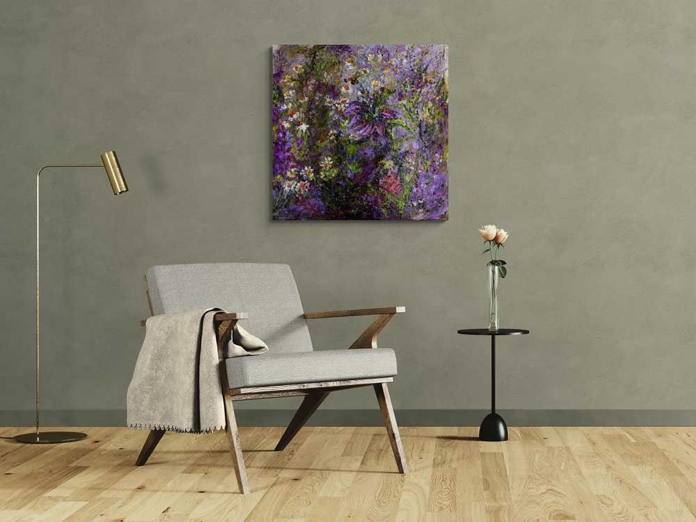 Vibrant Wildflower Garden Impressionist Floral Art large prints